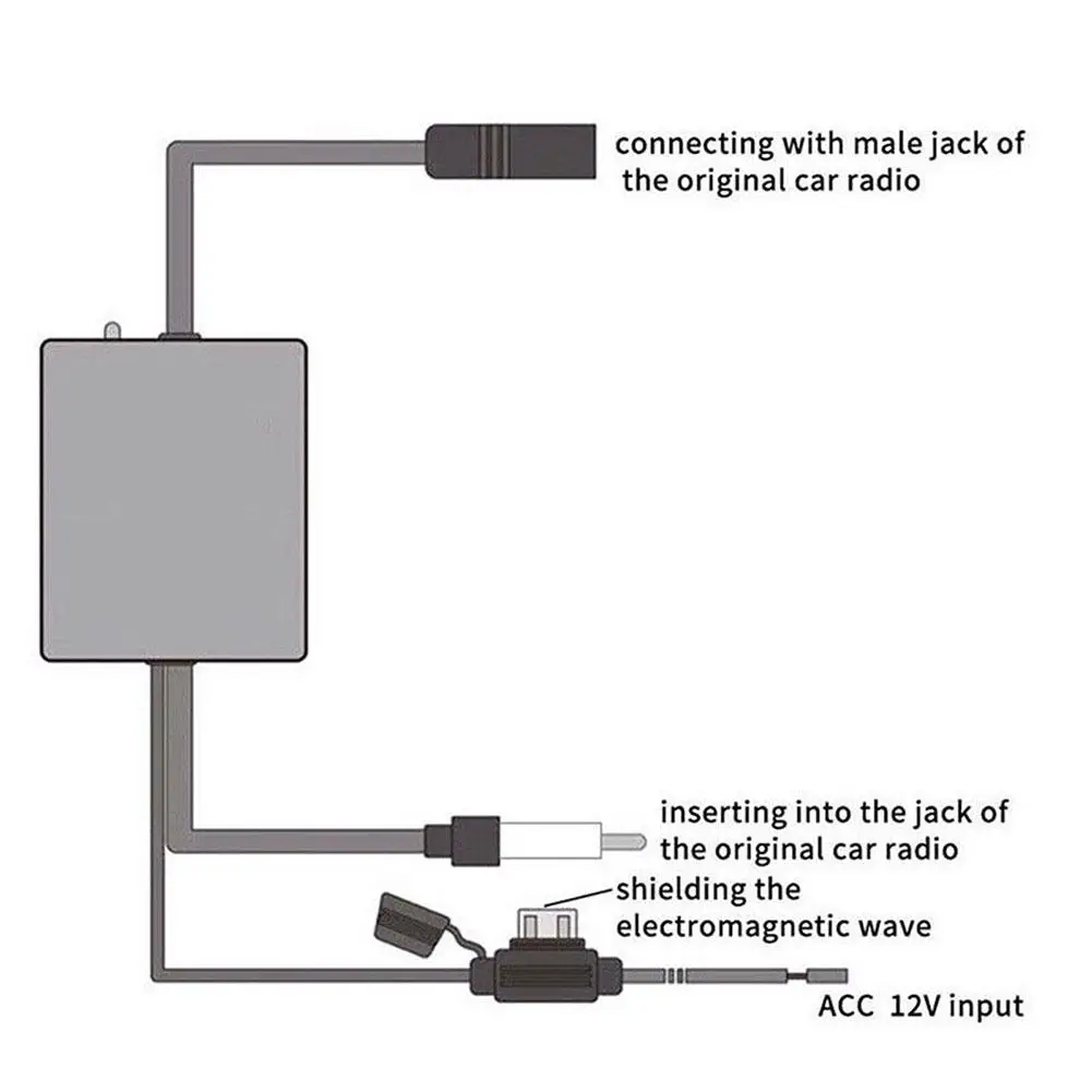 AMPLIFICADOR DE señal FM práctico, antiinterferencias, Universal, Radio de coche, amplificador de automóvil, piezas de antena de refuerzo