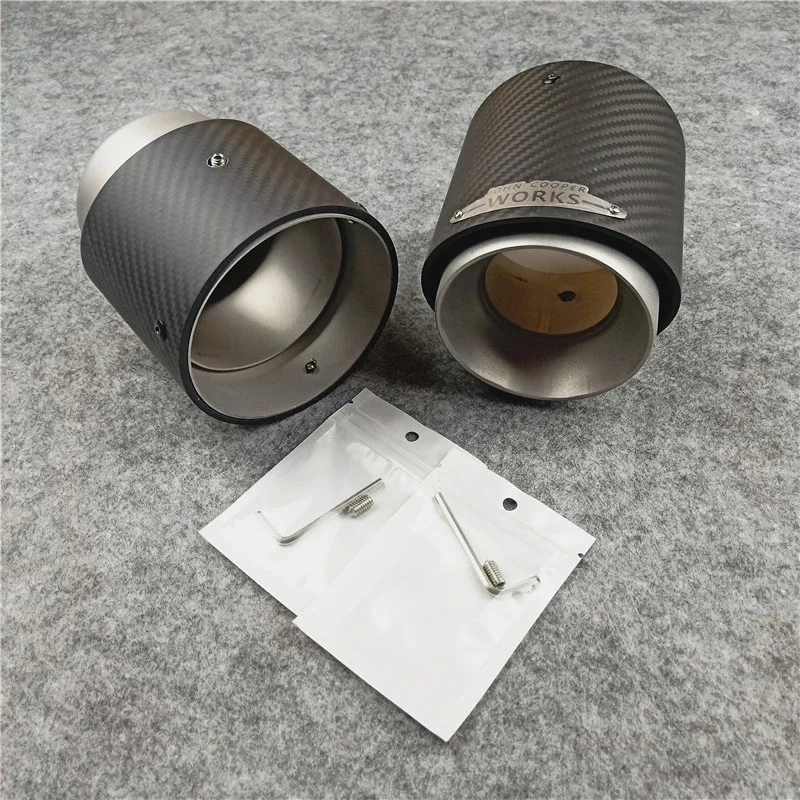 1 Chiếc Màu Đen Bóng Cho Mini Cooper F54 F55 F56 F57 R60 R61 F60 R55 R56 R57 R58 R59 S JCW Carbon Xả Đầu Ống Phụ Kiện Xe Hơi