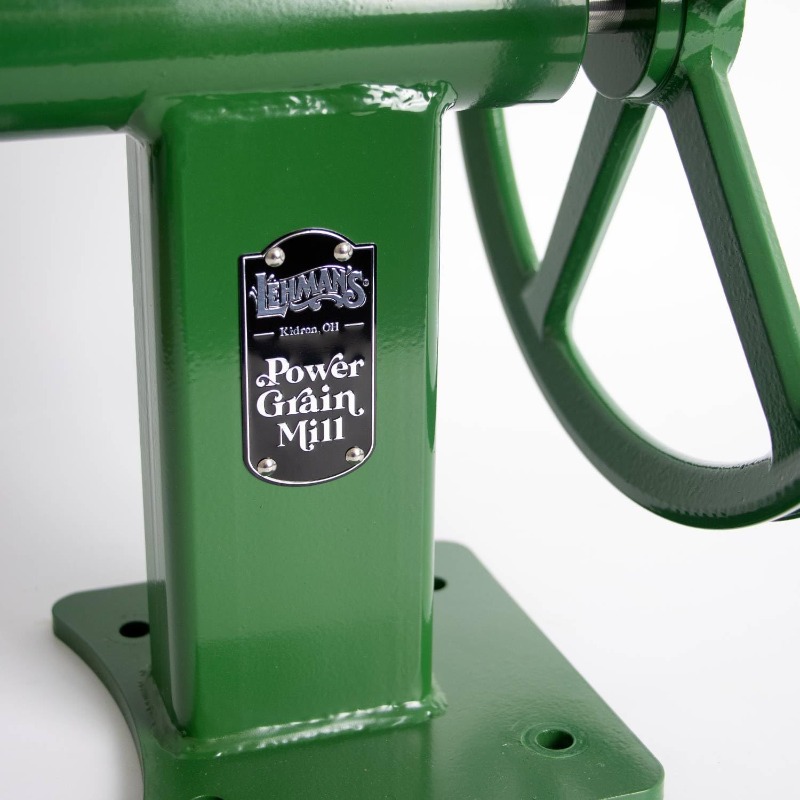 Manual Power Grain Mill, Grinds Any Dry Grain to Pastry Flour, Big 6 Cup Capacity, 14 inches High with 12 inch Flywheel