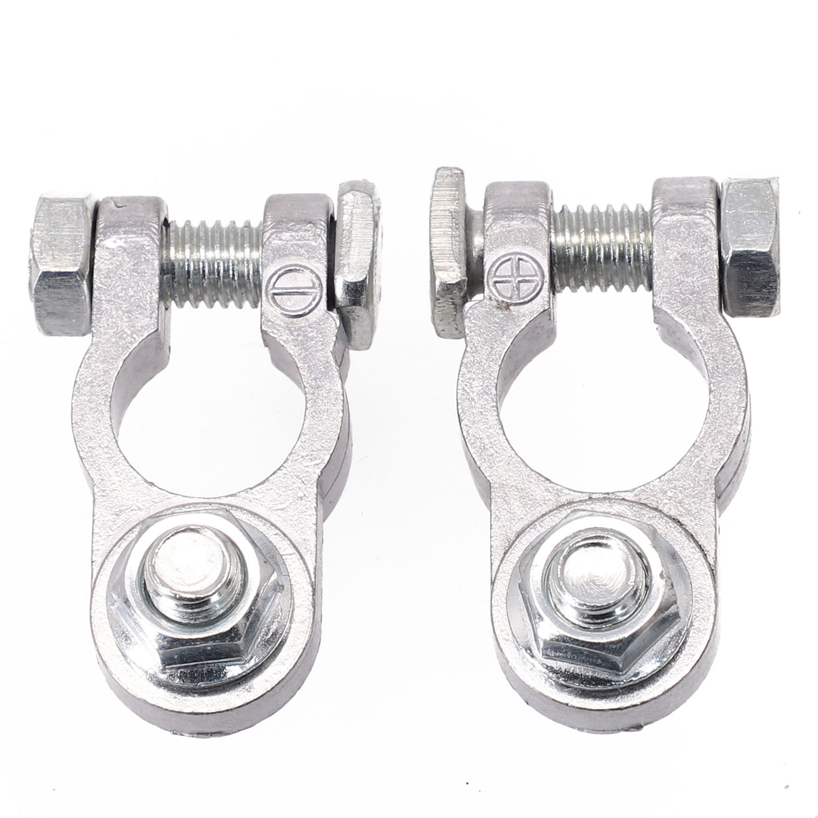 1 Pair Battery Terminal Clamp Zinc Alloy Positive & Negative Pole Auto Car Screw Connector Car Battery Terminal Clamp