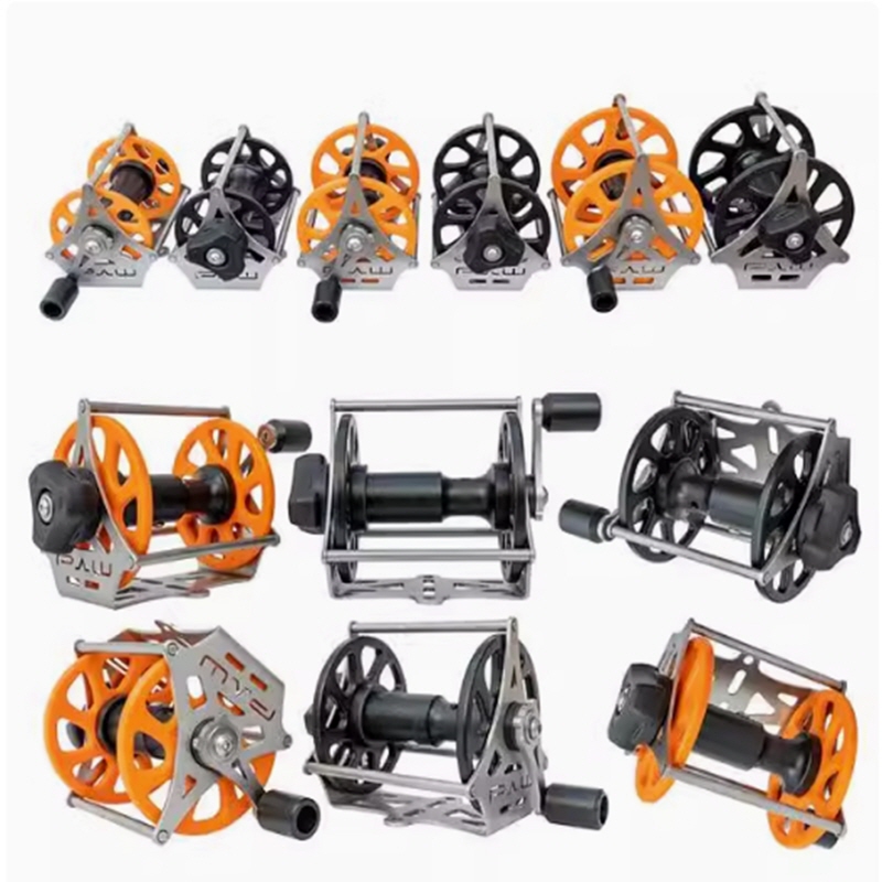 Original MVD ตกปลา Reel Handle Smooth เลื่อนต่ําลอยตัว Speargun สายตกปลาล้อ Tackle Casting Reel 35M 40M 60M
