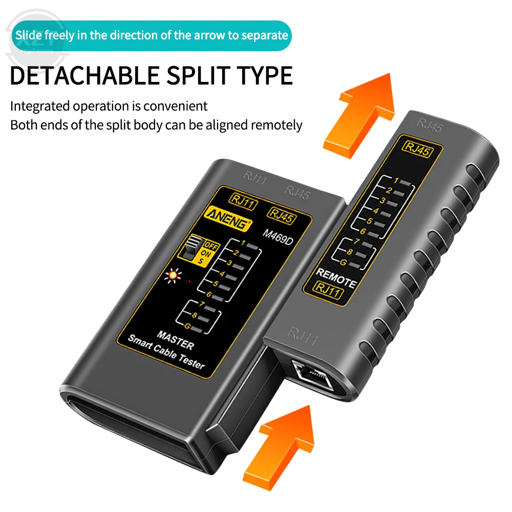 Высококачественный тестер сетевого кабеля M469D RJ45, тестер сетевого кабеля RJ45 RJ11 RJ12 CAT5, тестер сетевого кабеля UTP, инструмент для ремонта сети