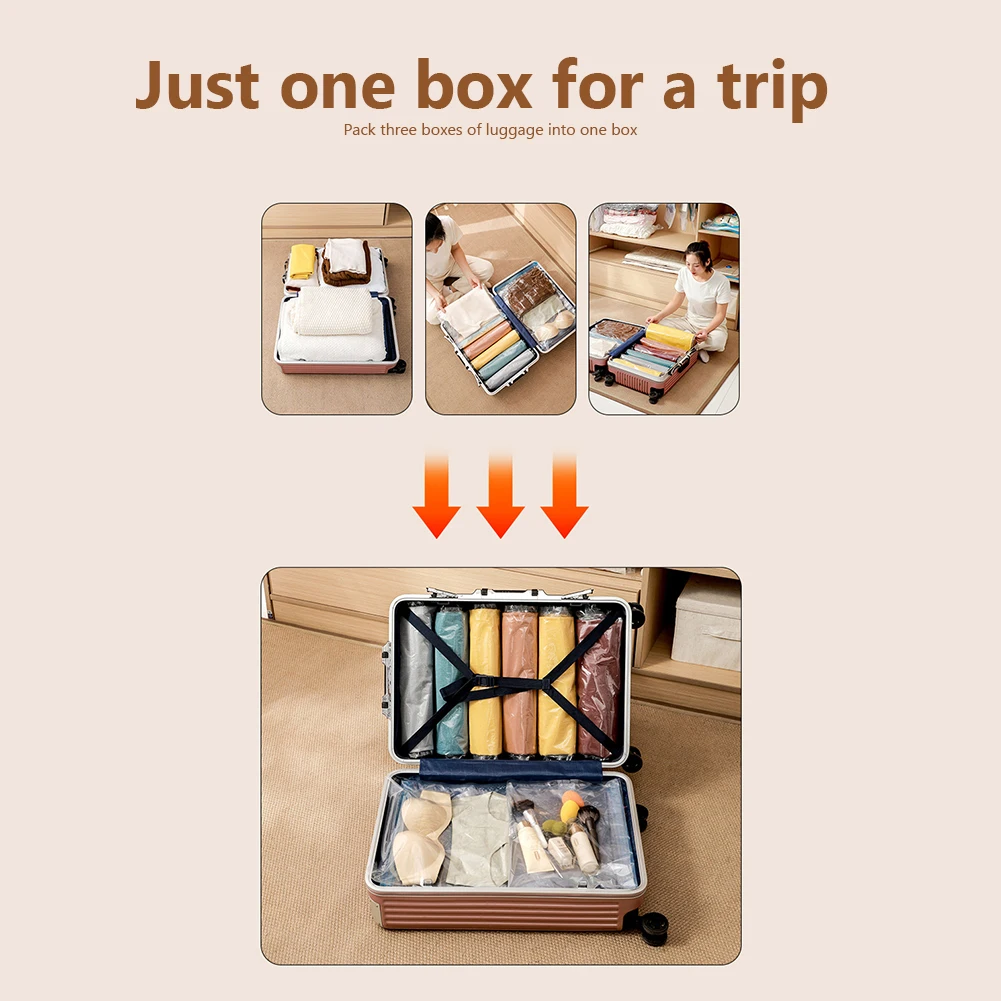7 Sizes Reusable Vacuum Bags Electric Pump or Vacuum Compression Sealer Bag Mini Vacuum Sealer Machine for Clothes Organizer