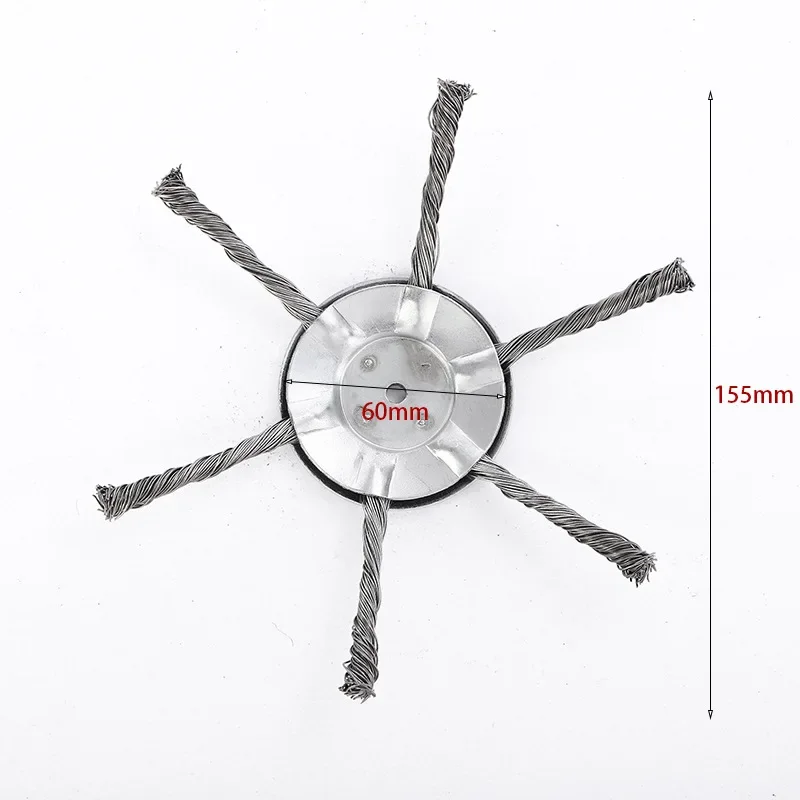 Tête de Roue Universelle en Fil d'Acier,Brosse de Desherbage pour Débroussailleuse de Cour, Trottoir,Pelouse,Elimination1 Pièce