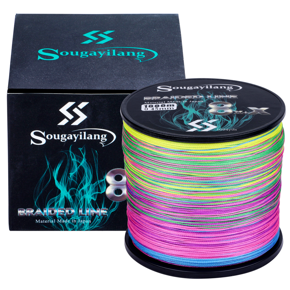 Sougayilang 9 Stränge PE Angelschnur Raid Angelschnur 300 M 500 M 1000 M Multifilament Angeldraht Karpfen Angelschnur Werkzeug Pesca