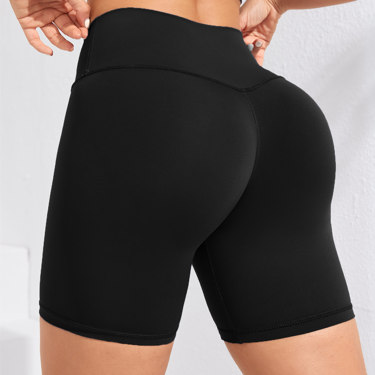 Pantaloncini sportivi da donna corti da Yoga a vita alta traspiranti morbidi Fitness attillati pantaloncini da Yoga da donna pantaloncini da palestra atletici da ciclismo