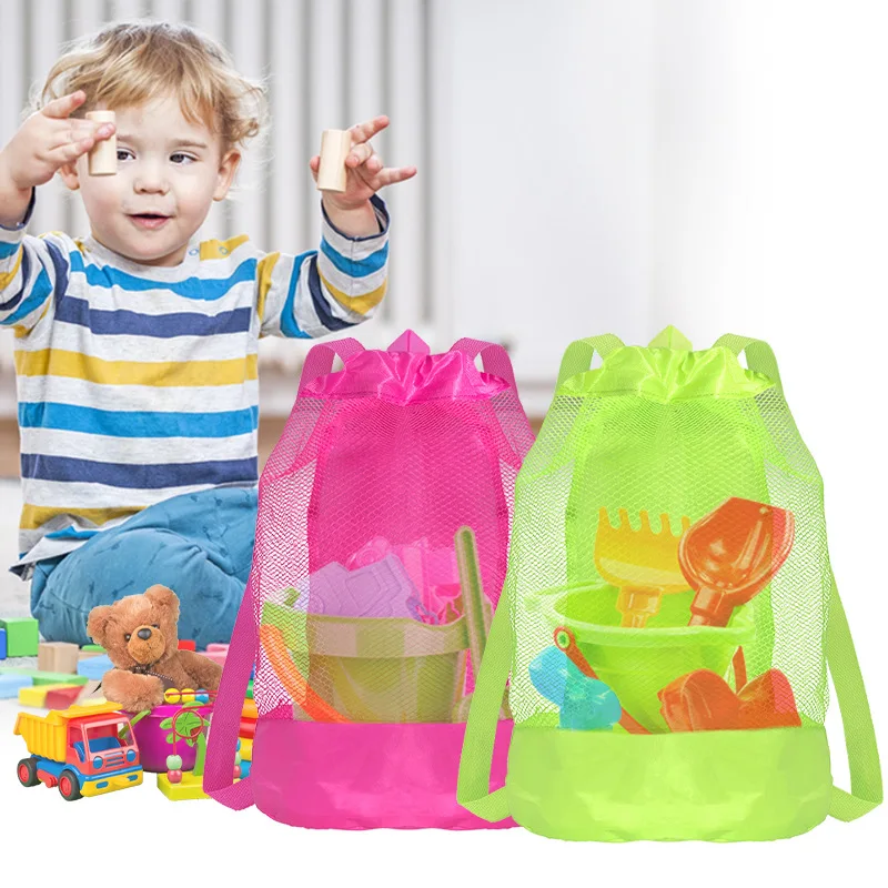 Nova moda transparente mochilas de malha para meninos e meninas saco de praia leve viagem preto estudante sacos mochila