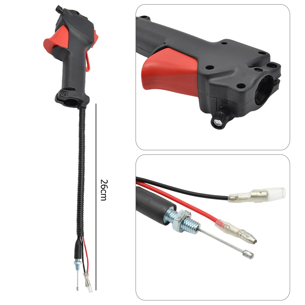26mm Handle Switch Throttle Trigger Cable for Trimmer Brush Cutter w/Cable