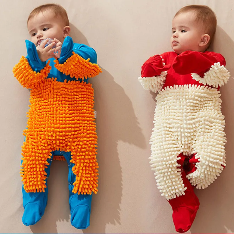 Otoño infantil bebé niño niña mamelucos primavera bebé recién nacido mono fregona limpieza niños niñas bebé Crawl ropa
