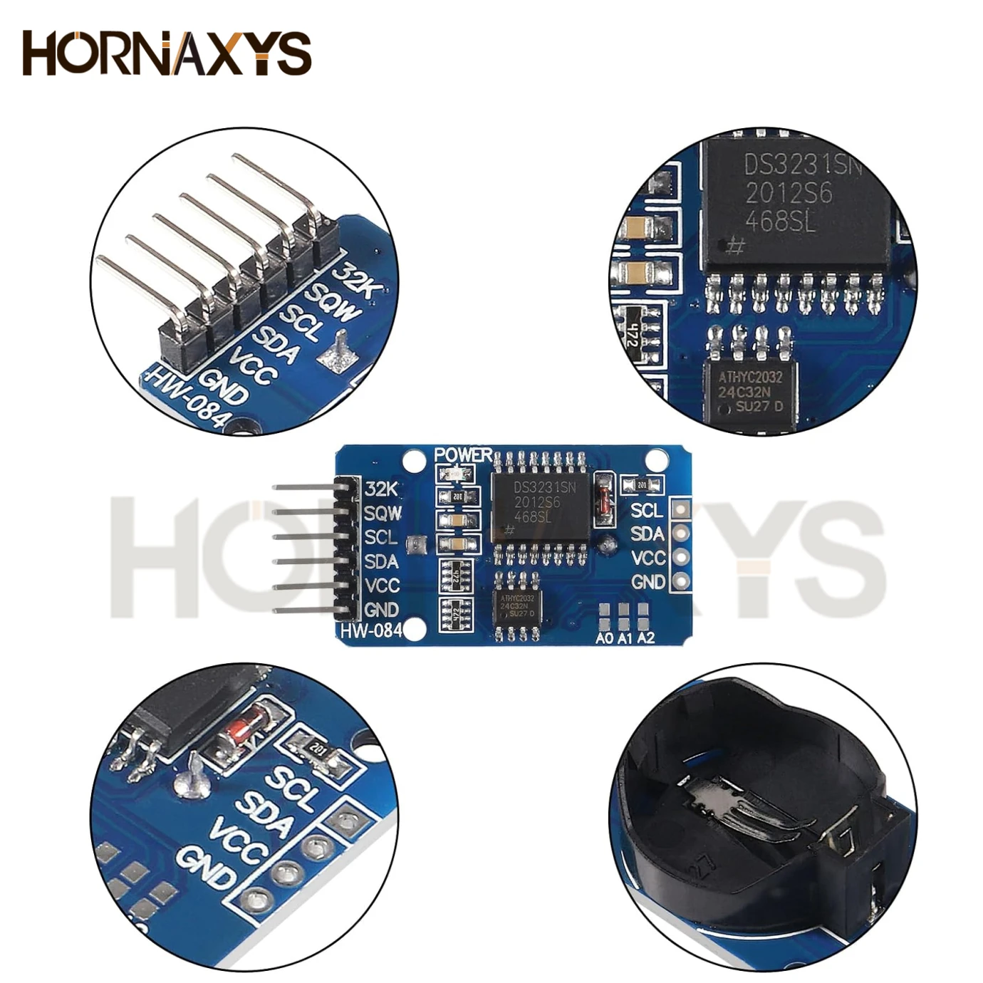 1-10PCS/DS3231 IIC Module Precision Clock Module DS3231SN /DS3231M Memory Real Time 3.3V/5V  For Raspberry Pi