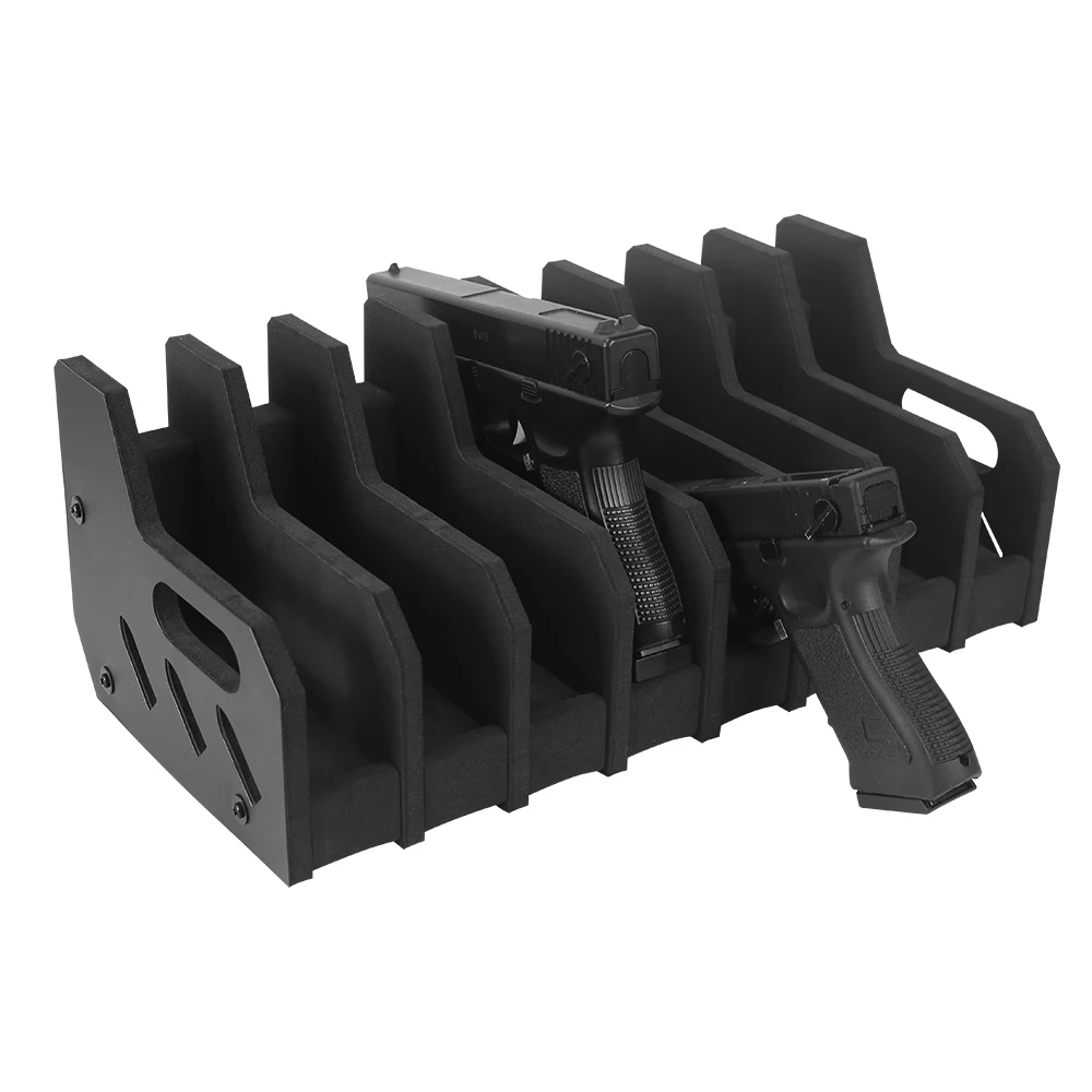 Nuevo Estante Universal para pistola de espuma con 8 ranuras, soporte de exhibición para pistola, soporte seguro para almacenamiento de pistola, soporte para arma, accesorios de caza Glock