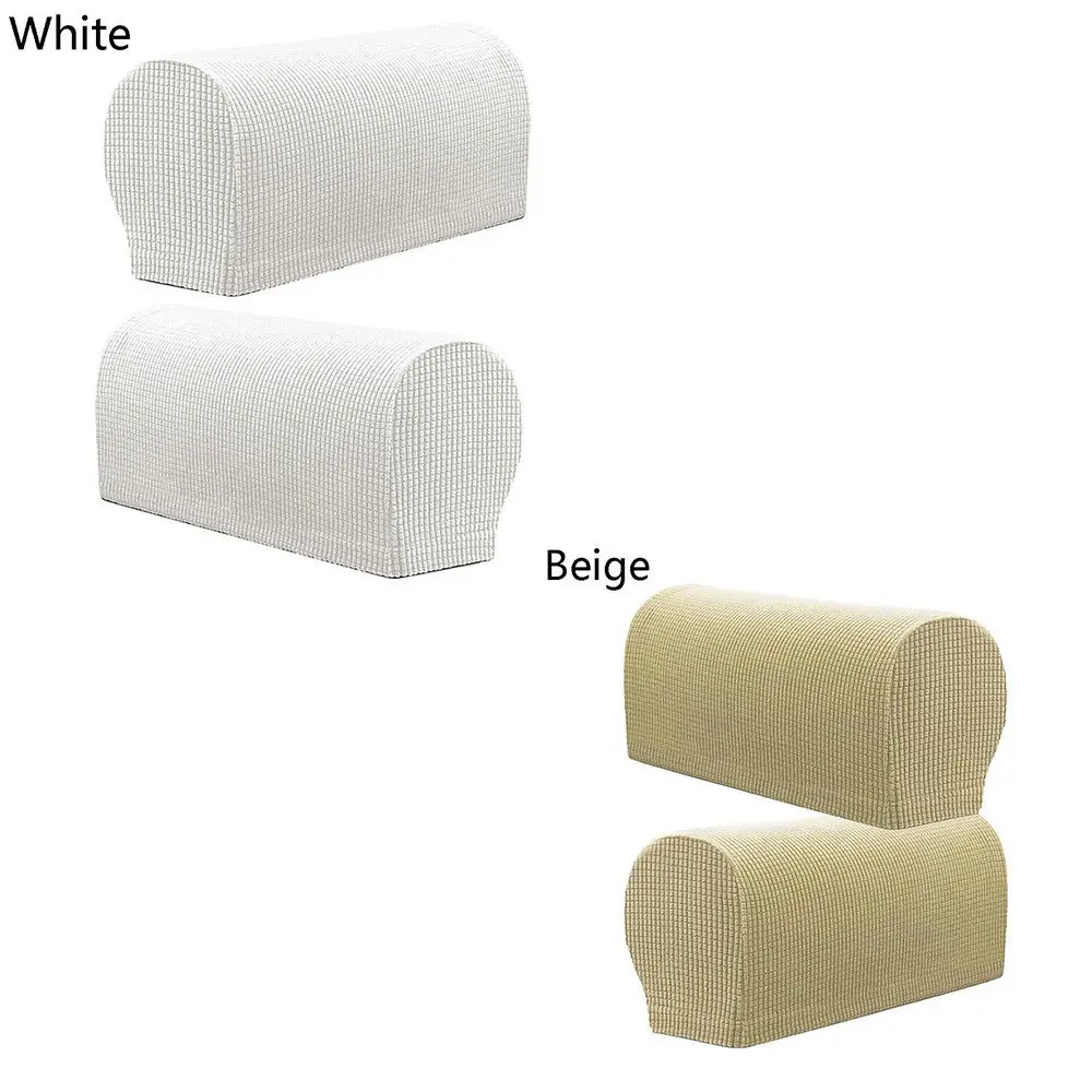 2 unids/set fundas para reposabrazos de sofá fundas de forro polar Premium para reposabrazos silla elástica Protector de brazo para sofá elástico para adaptarse