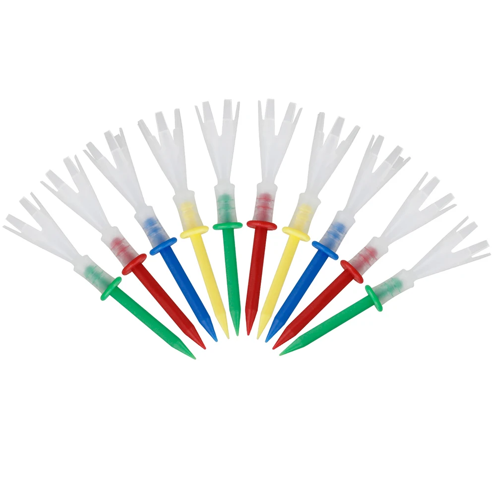 12Pcs Prong Tees กอล์ฟพลาสติก70 83มม.แรงเสียดทานน้อยกว่าอุปกรณ์