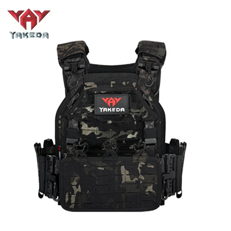 Yakeda 1000D ไนลอนทนทานยุทธวิธี multi-cam เสื้อกั๊กยุทธวิธีแผ่น Carrier Vest เสื้อกั๊กยุทธวิธีการล่าสัตว์เสื้อกั๊กเสื้อกั๊กป้องกัน