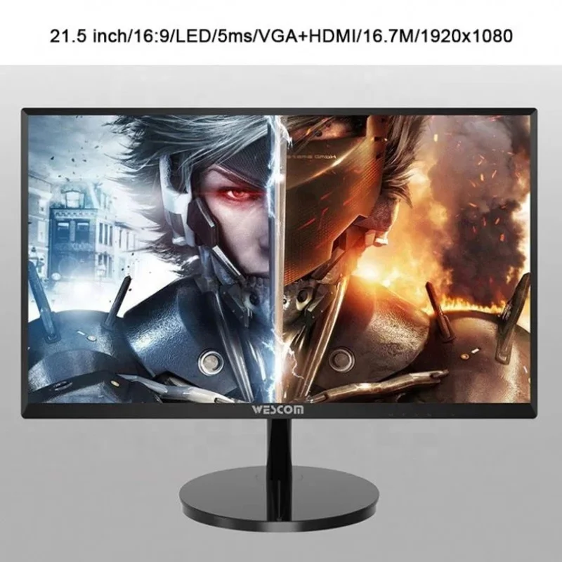 Wholesale Computer Part Core I7 22" LED 16GB HDD SSD GTX 1060 6GB GPU VGA Win 10 Gaming Pc Desktop OEM ODM Cheap System Unit