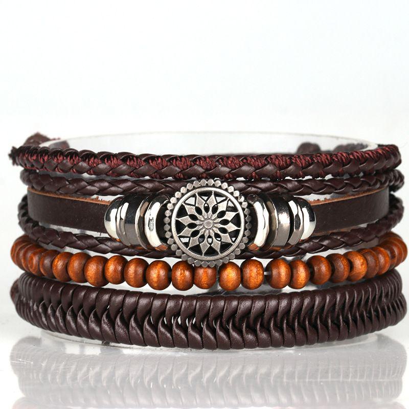06 2024 Leather Braided Bracelet For Men
