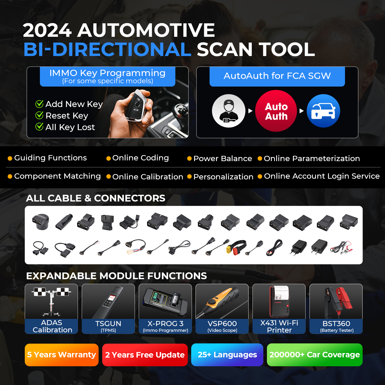 LAUNCH X431 PROS V 5.0 outils de Diagnostic Scanner de voiture OBD2 PRO V tous les systèmes outil de Diagnostic automobile codage ECU 2024 nouvelle Version