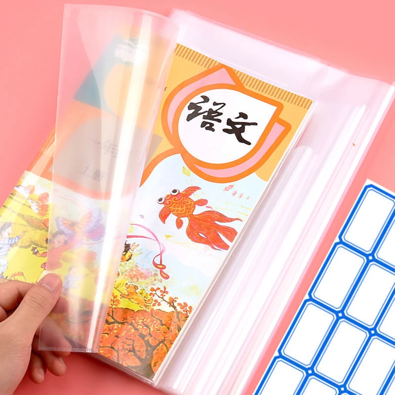 5 ชิ้นโปร่งใสหนังสือแฟ้มหนังสือกันน้ําป้องกัน A4 ปรับหนังสือเรียนเครื่องเขียนอุปกรณ์สํานักงานโรงเรียน