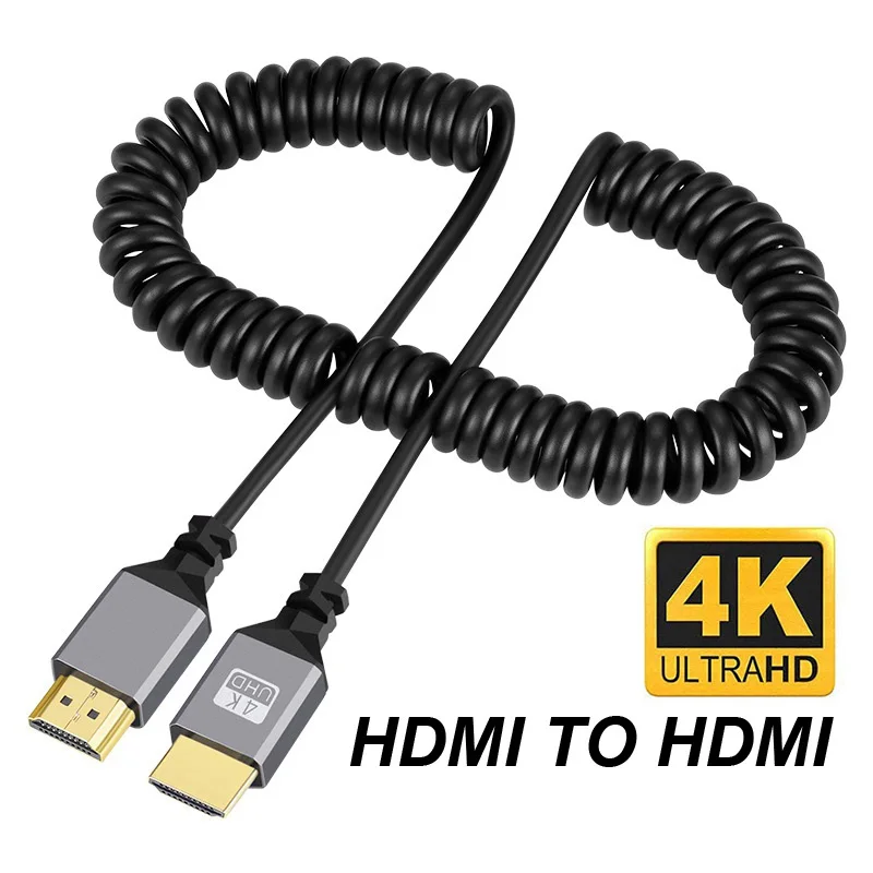 4K @ 60HZ 0.5-2.4M Tương Thích HDMI Sang HDMI/MINI HDMI/ Micro HDMI/cuộN Mở Rộng Linh Hoạt Xoắn Ốc Cáp Đực Cắm Cáp