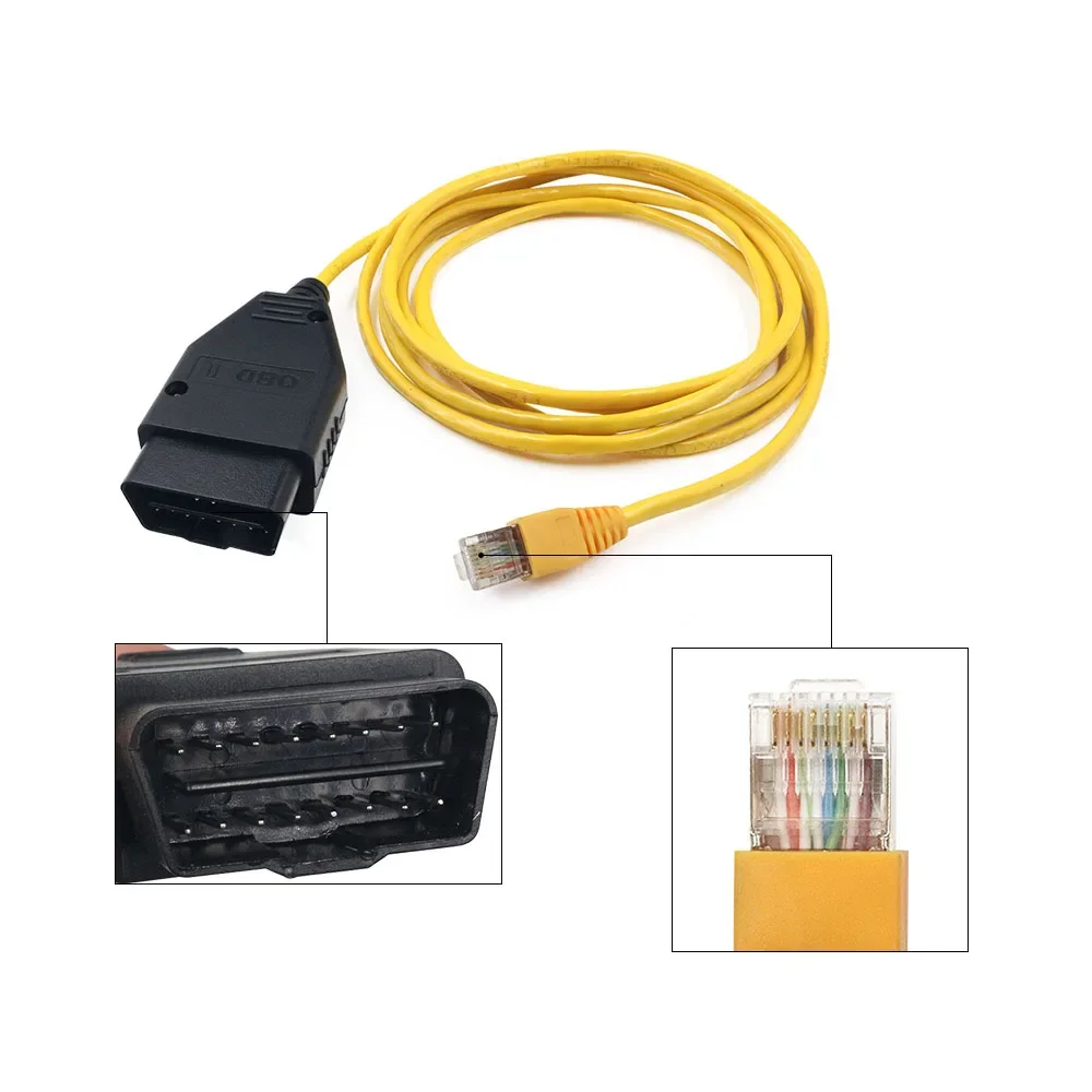 Cable Ether-net ESYS para bmw ENET Cable de interfaz de actualización E-SYS ICOM codificación serie F para BMW F-cars ENET esys cable de datos autool