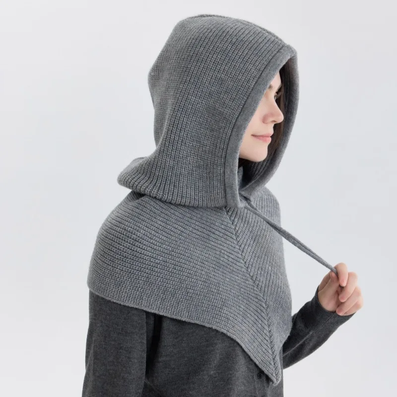 Cappello a cuffia lavorato a maglia da donna con sciarpa - Scaldacollo staccabile Infinity Cowl Maschera da sci invernale Cappello lavorato a maglia da donna Sciarpa Combo