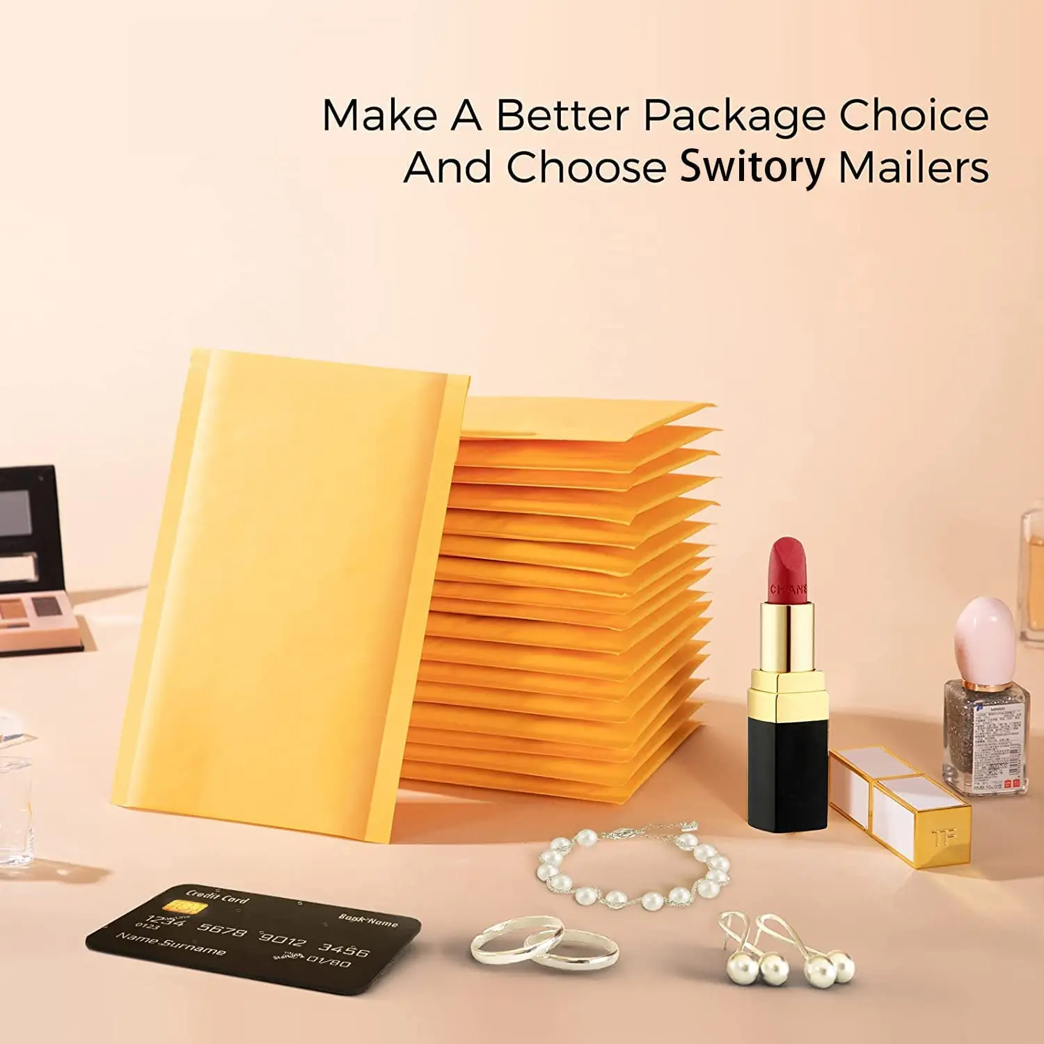 50 Uds. Sobres de burbujas Kraft sobres acolchados de papel sobres de embalaje de envío sobres de almacenamiento Postal de mensajería