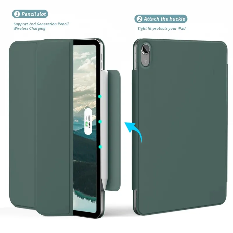 Para 2025 ipad11 a16 10 10.9 2022 pro 11 12.9 Polegada caso magnético ipad air4 5 10.9 mini 6 8.3 Polegada com capa magnética destacável