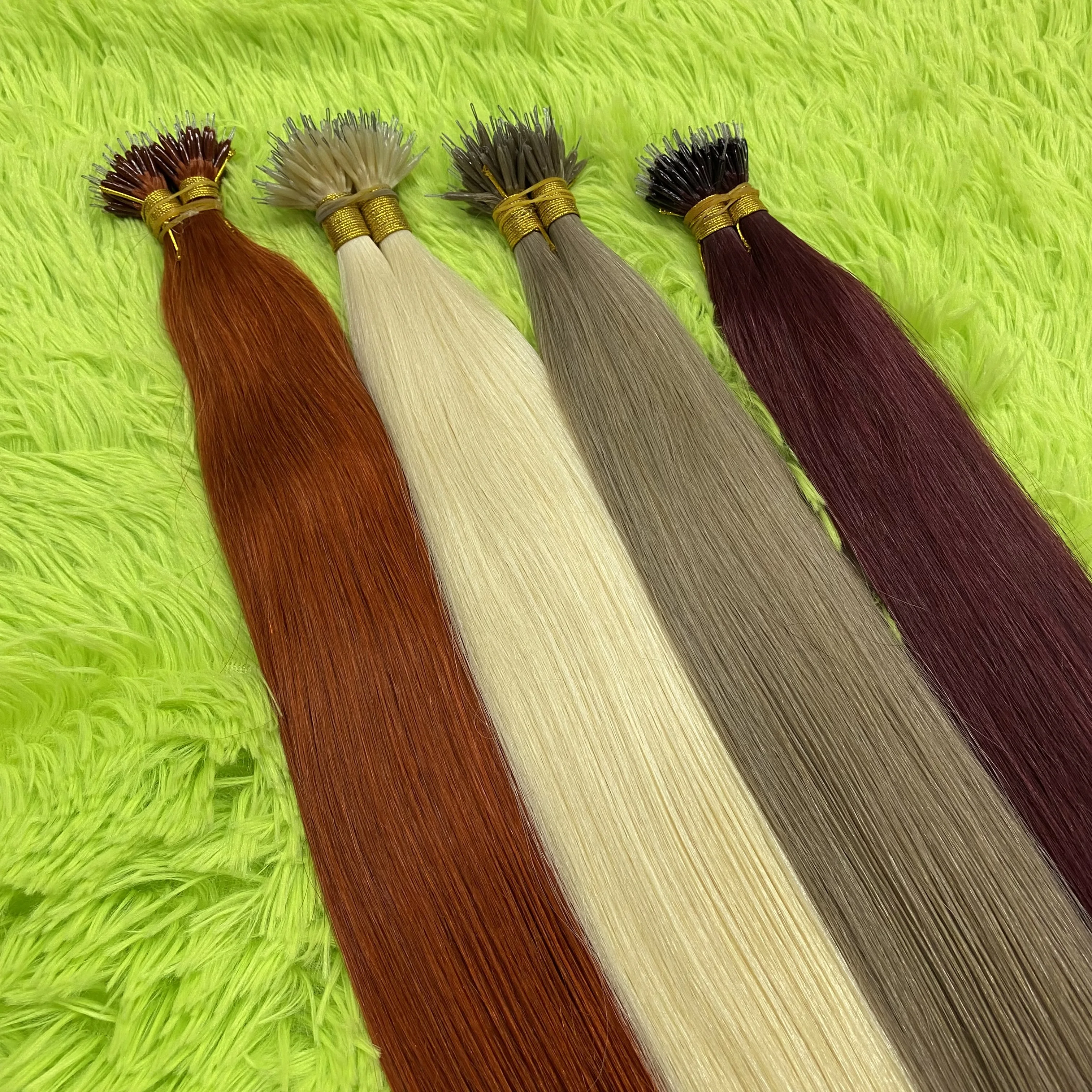 Nano anel extensões de cabelo ombre 100% humano remy extensões de cabelo nano anel micro contas ponta grossa cabeça cheia 18 "-30" extensões