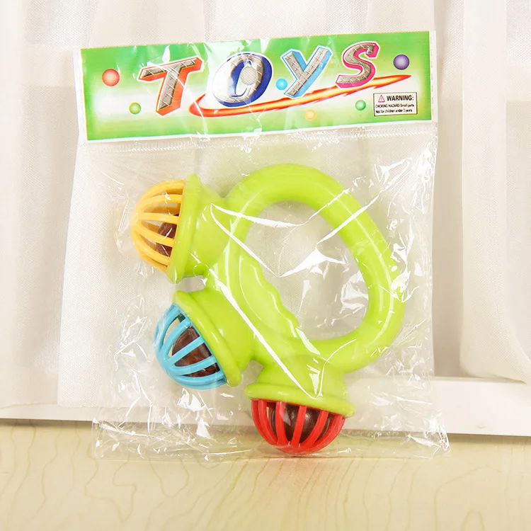 Infant comfort rattle 0-3 years old ringing three-headed be Hand Grasping Ball Toys Rattle Early Educational Hand Bell Baby Toys