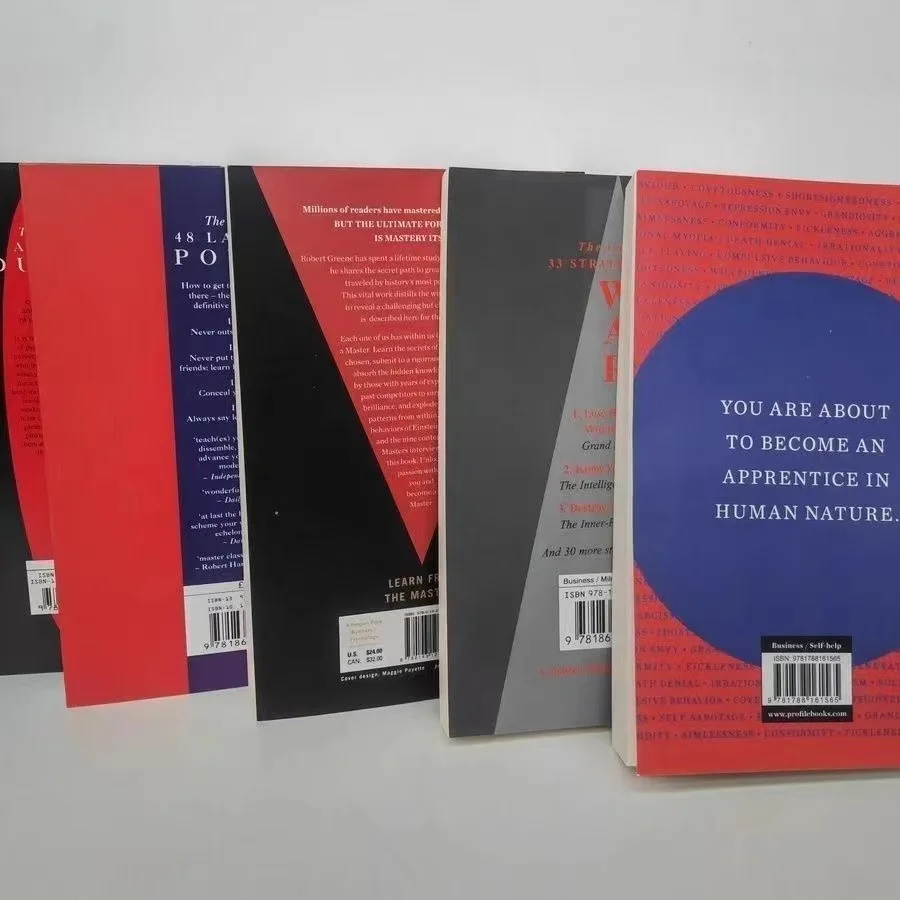 ロバート・グリーン著 5 冊/セット The Concise 48 Laws Of Power;人間性の簡潔な法則;誘惑とマスタリーの芸術: 戦争