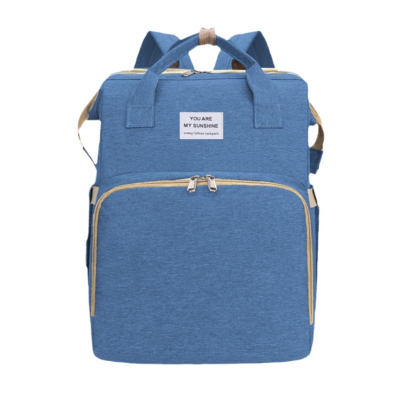 Dual-use  Folding Bed Mummy Bag Going Out Light Large Capacity Maternal And Infant Back Milk Bag Multipurpose Mummy Bed Bag