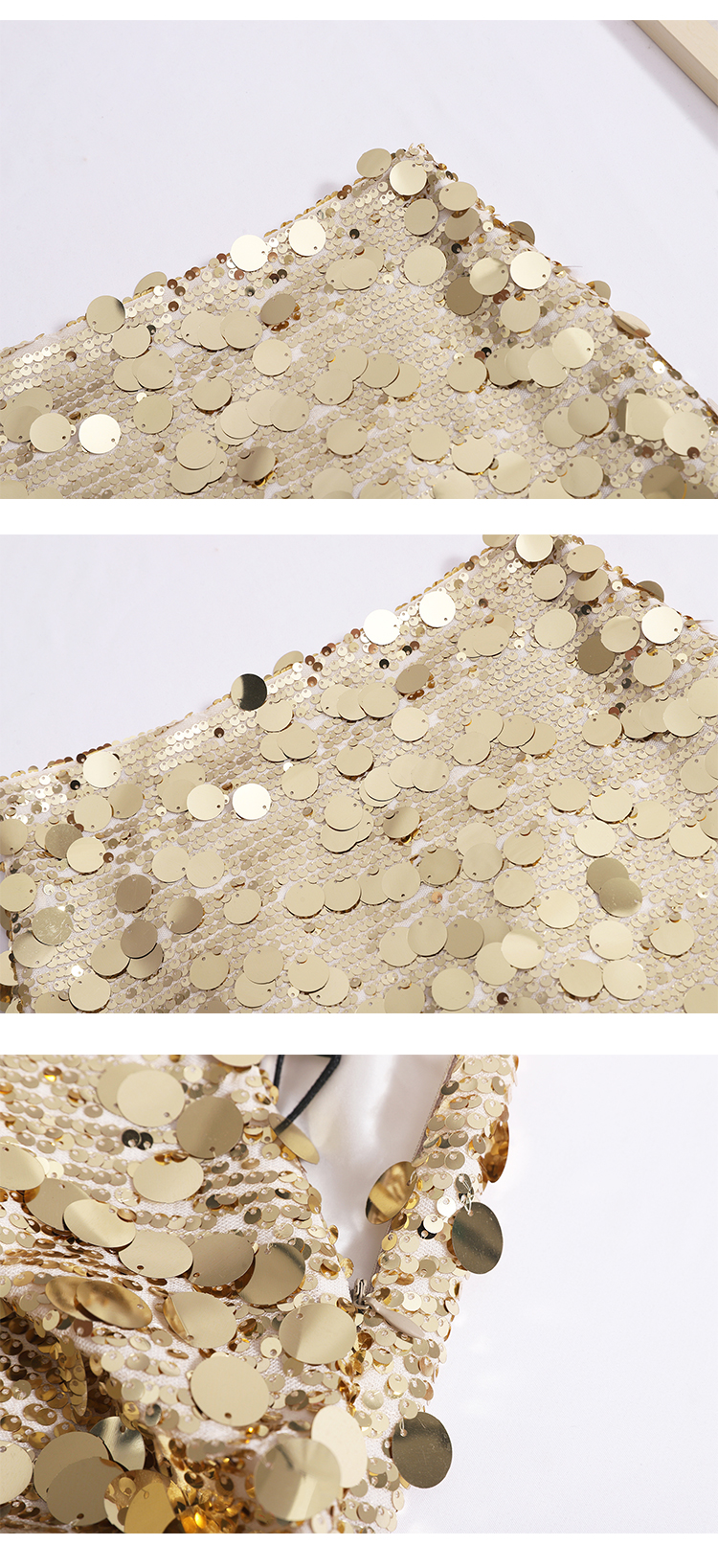여성용 밝은 스팽글 짧은 스커트, A라인 스커트, 골드 샤이니 스커트, 여름 2024 신상