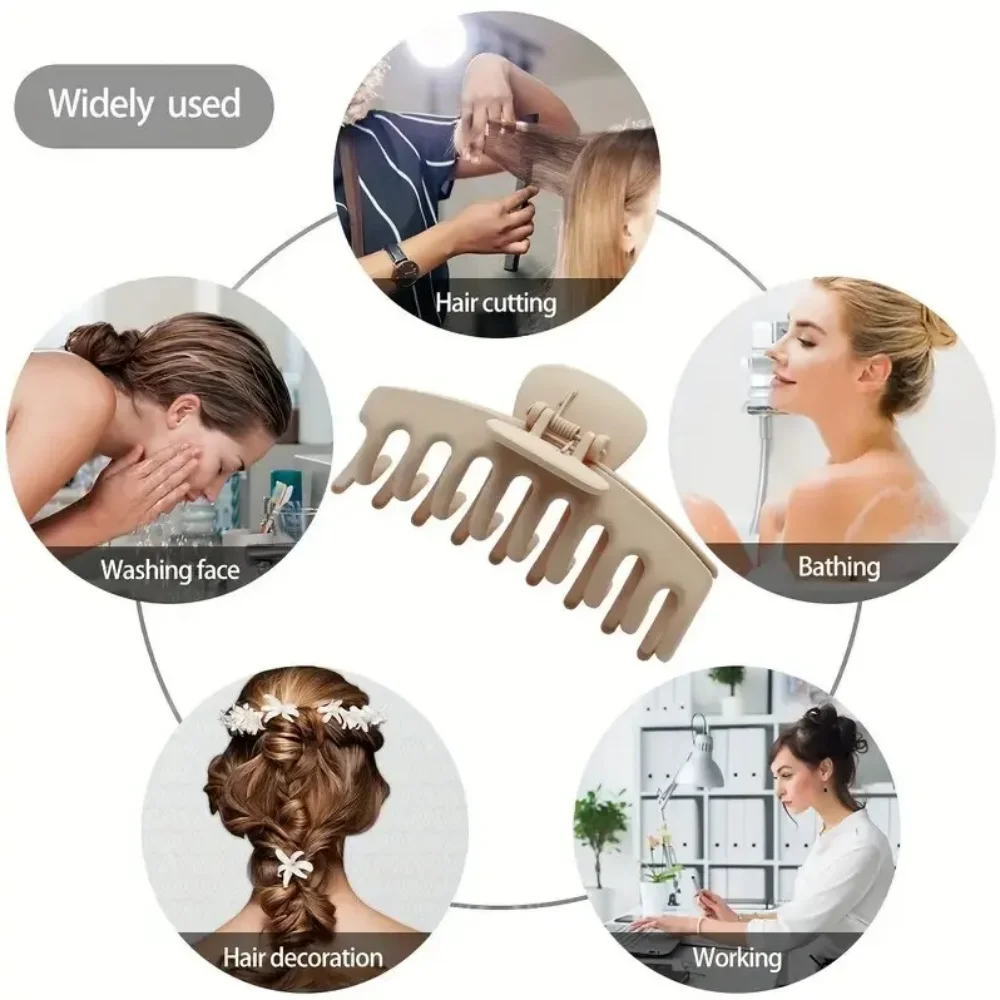 韓国のファッションヘア爪クリップセット女性用、女の子用の大きな帽子、複数のスタイル、サメクリップ、バレッタアクセサリー、6個