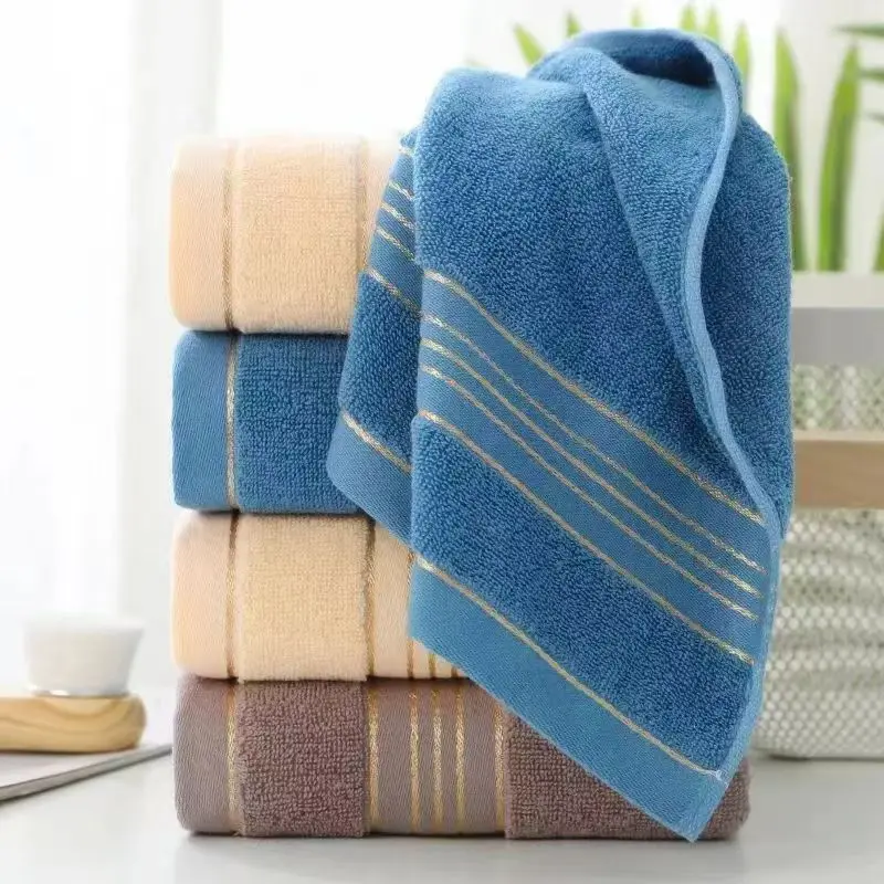 Toalla facial totalmente de algodón Clase A, Jacquard absorbente grueso, poliéster, algodón, agradable para la piel, Toalla de baño de algodón puro, toalla para adultos