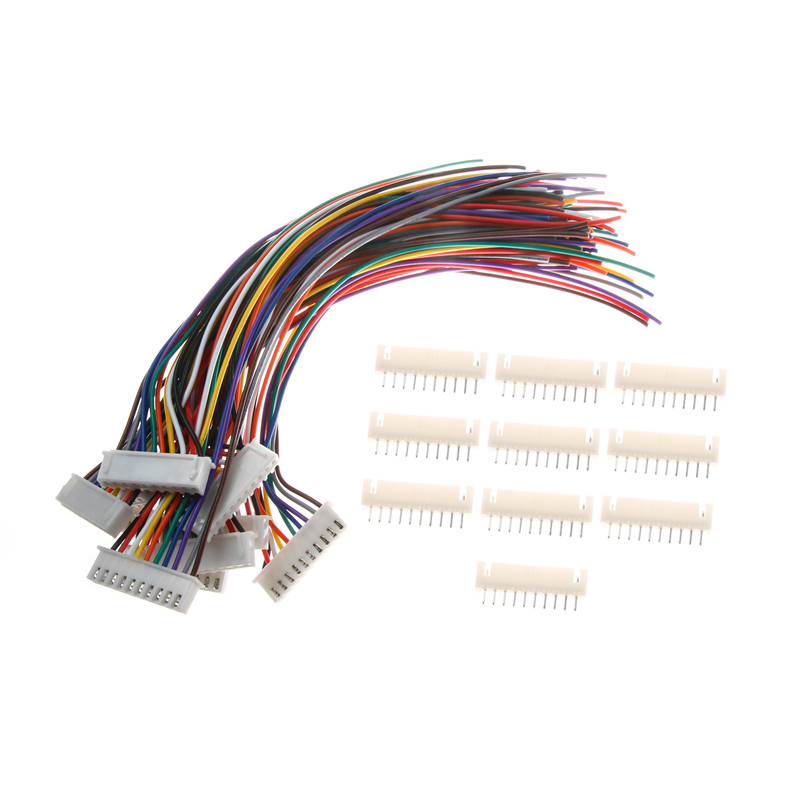10 juegos 2/3/4/5/6/7/8/9/10 Pin paso macho hembra enchufe JST XH2.54 XH 2,54mm 15cm longitud del Cable 24AWG conector de Cable