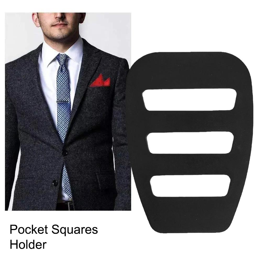 Pocket Square Holder Handkerchief Keeper Organizer, Accessories For Men Square Scarf, Suits, Tuxedos,Vests, Dinner Jackets