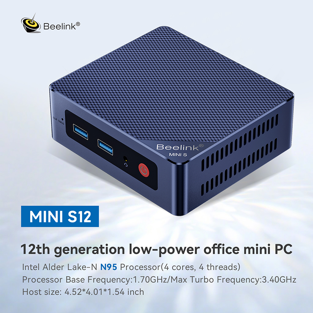 Beelink Mini S13 Intel Twin Lake N150 S12 Pro N100 16G 500G Mini S 11th N5095 DDR4 8GB 128GBคอมพิวเตอร์เดสก์ท็อปN95 VS GMKtec G3