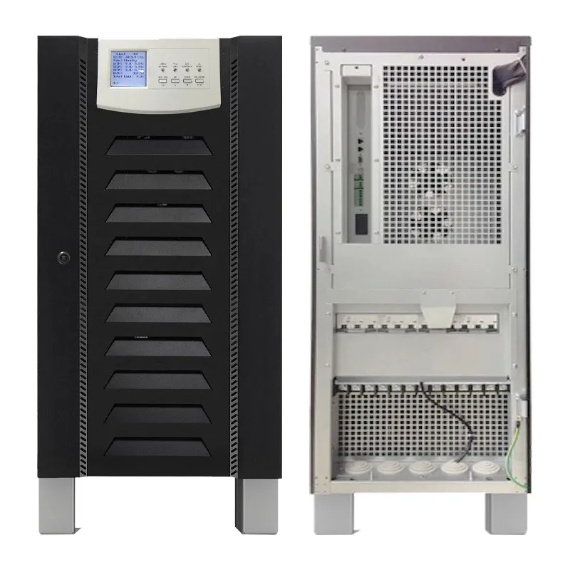 ไฮบริดอินเวอร์เตอร์ผลิตภัณฑ์ไฟฟ้าอุตสาหกรรมออนไลน์ความถี่ไฟฟ้า 200kva อัพสําหรับมอเตอร์อุปกรณ์อุตสาหกรรม