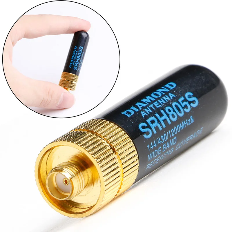 เสาอากาศ SRH805S SMA-F เพชรคลื่นความถี่คู่สำหรับผู้หญิง UV-5R GT-3 BF-888s วิทยุสำหรับ BF-UV5RB/ BF-UV5RC