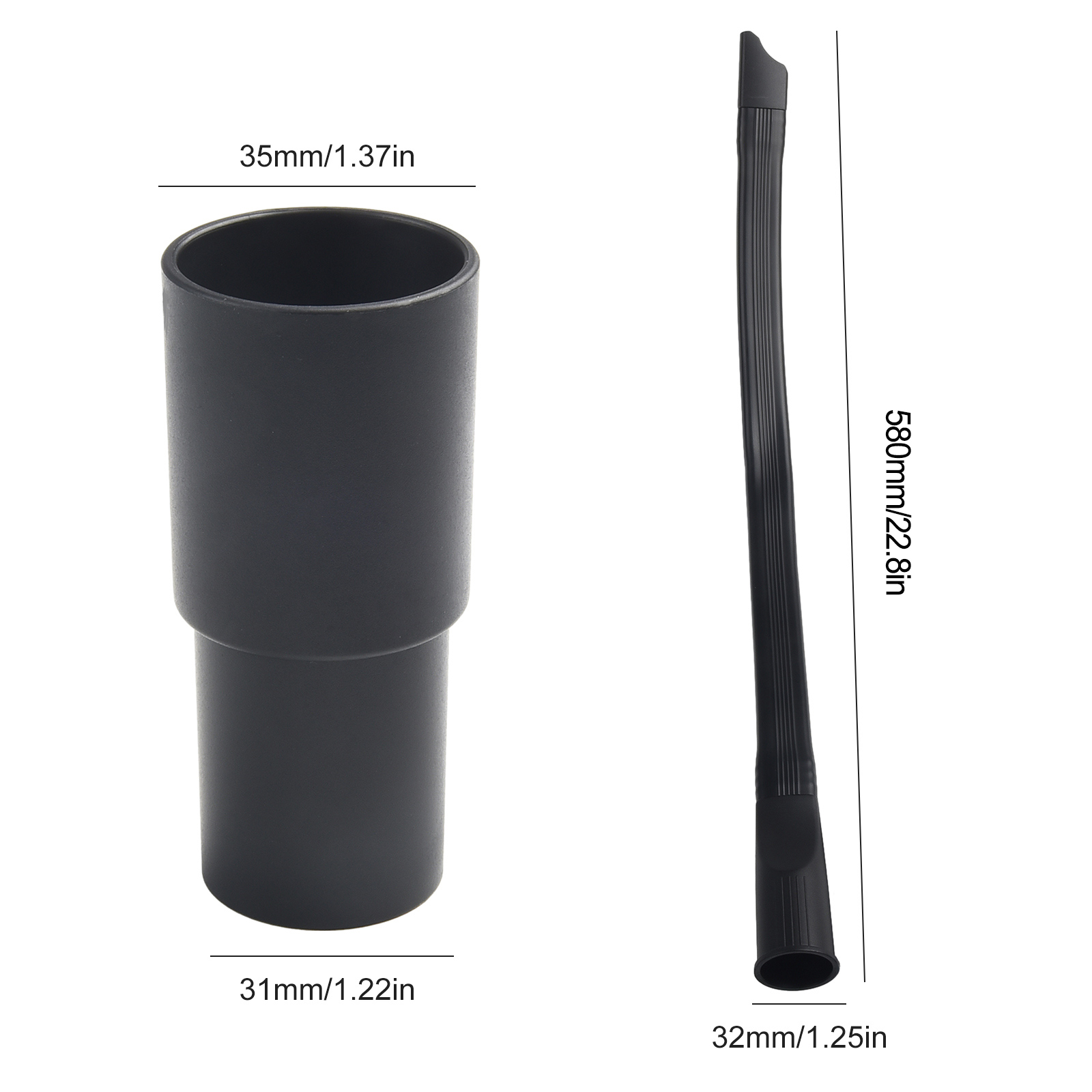 Flexibele Lange Platte Spleetzuigmond 35mm Tot 32mm Slang Adapter Stofzuiger Zuig Huishoudelijke Veegmachine Schoonmaken Tool vervangen Gereedschap