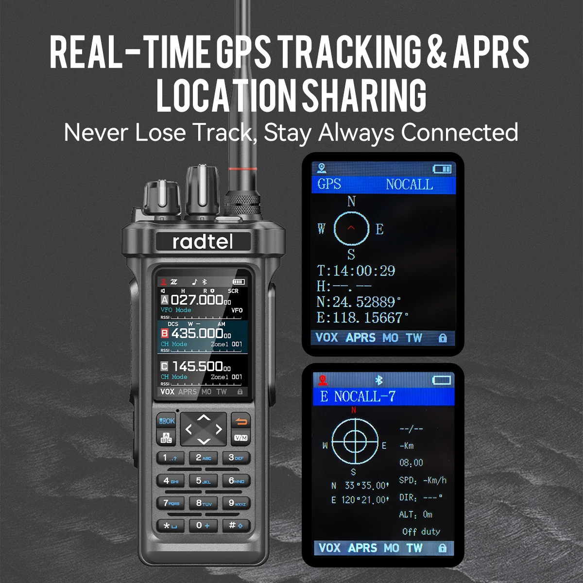 Radtel RT-950 PRO Walkie Talkie AM/FM/CB/LSB/USB/CW Empfänger mit GPS APRS 10W Bluetooth Telefon Programmierung Amateurfunk RT-950PRO