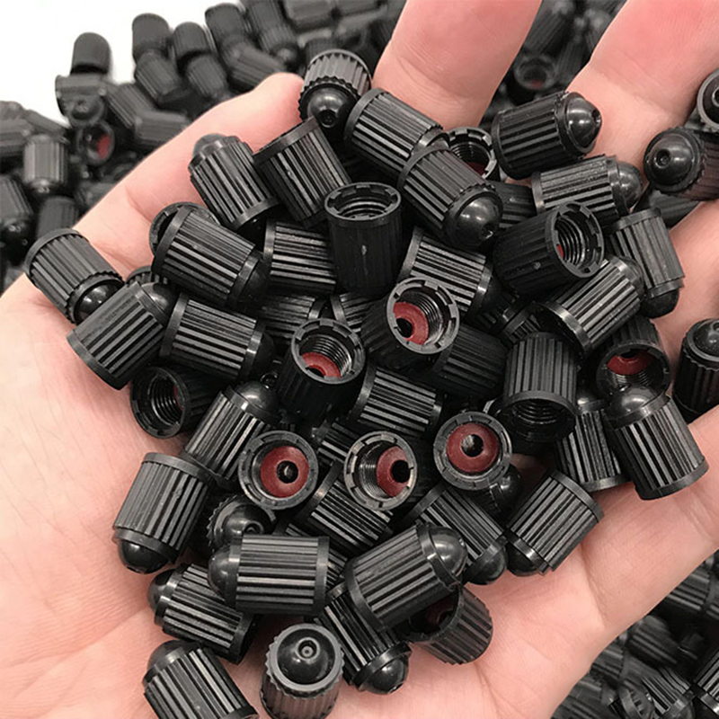 Tapas de válvula de neumático de coche, tapas de válvulas de neumáticos de motocicleta y bicicleta, tapas antipolvo de plástico negro, tapas de válvula de rueda de neumático de bicicleta, accesorios para automóviles