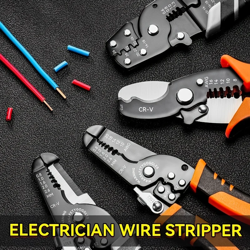 Wire Cutter, Wire Stripper Crimper, Wire Stripping Tool, Cable Stripper, Wiring Tools, Wire Crimping Tool