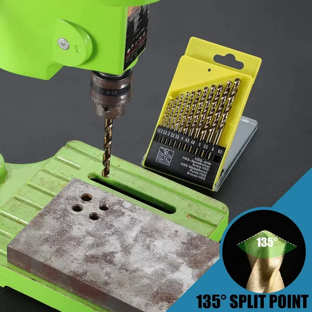Metric Drill Bit Set 13PCS (3/16"-1/2") Glass Metal Tile Concrete Professional Tungsten Carbide Drill Tip Working Power Tool