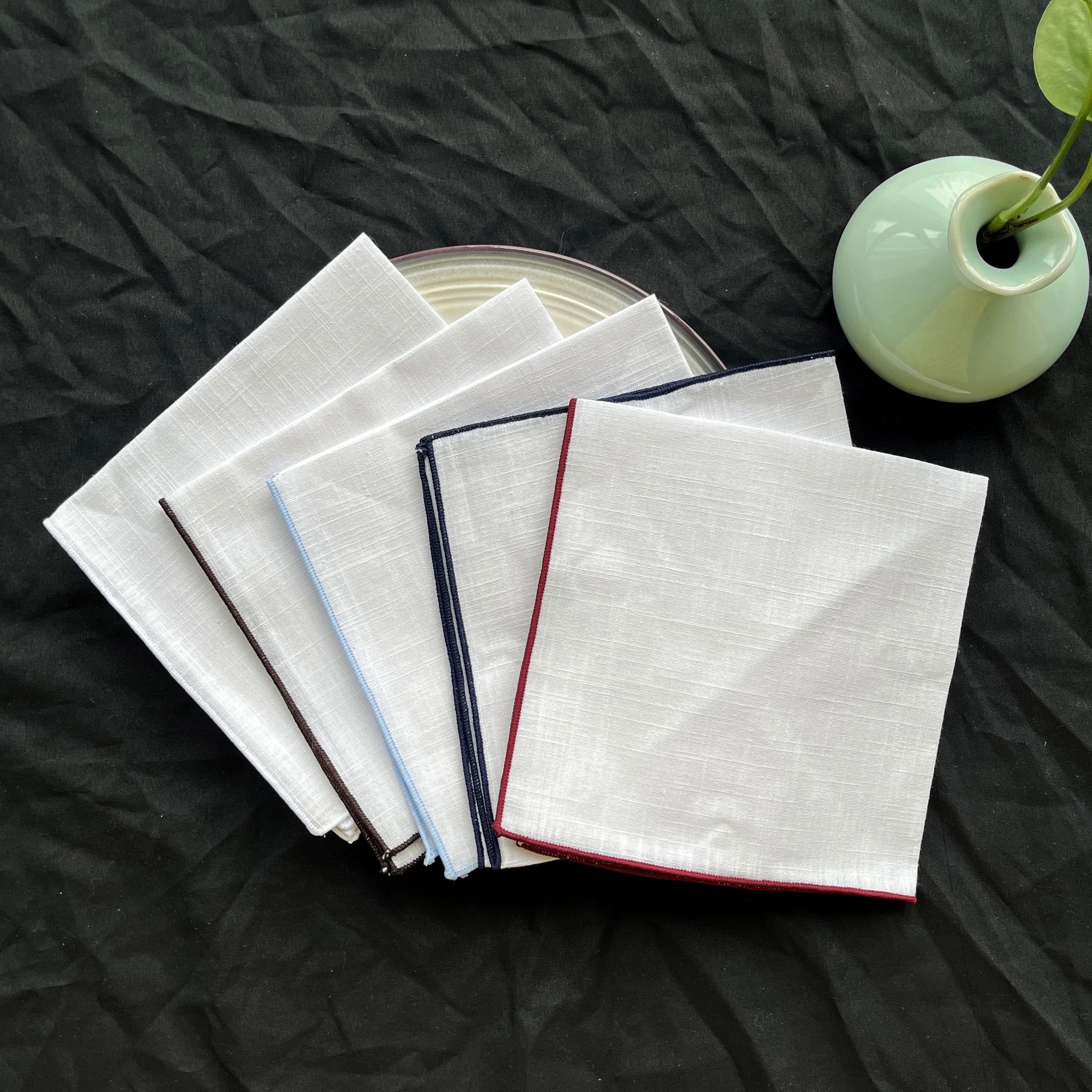 Tailor Smith Vielseitiges, modisches Taschentuch aus 100 % Baumwolle, einfarbig, Herrenanzug, Taschentuch für Herren, Accessoire, Geschenk