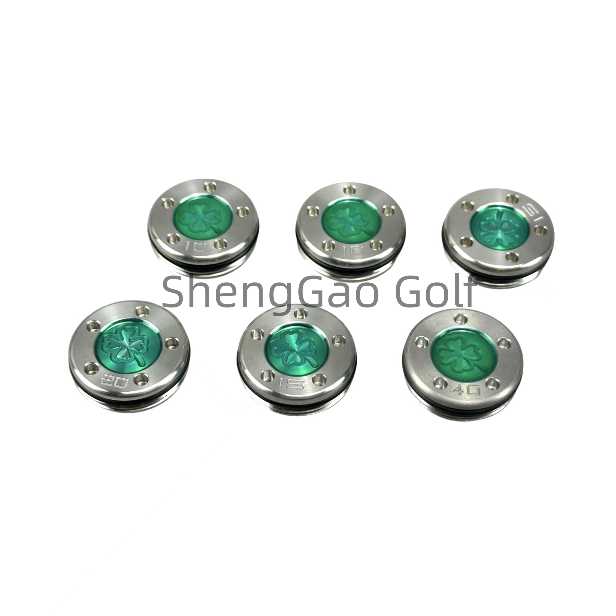 2 uds., 5g/10g/15g/20g/25g/30g/35g/40g, pesas de trébol trevo verde de cuatro hojas de la suerte para Putters Titleist Scotty Cameron.