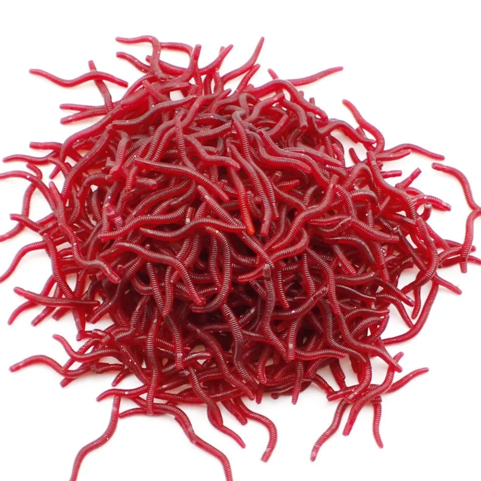 50-200pcs Soft Fishing Lure Simulation Worm 4cm 0.3g Artificial Lifelike Lures Fishy Smell Bass Lure Fishing Tackle