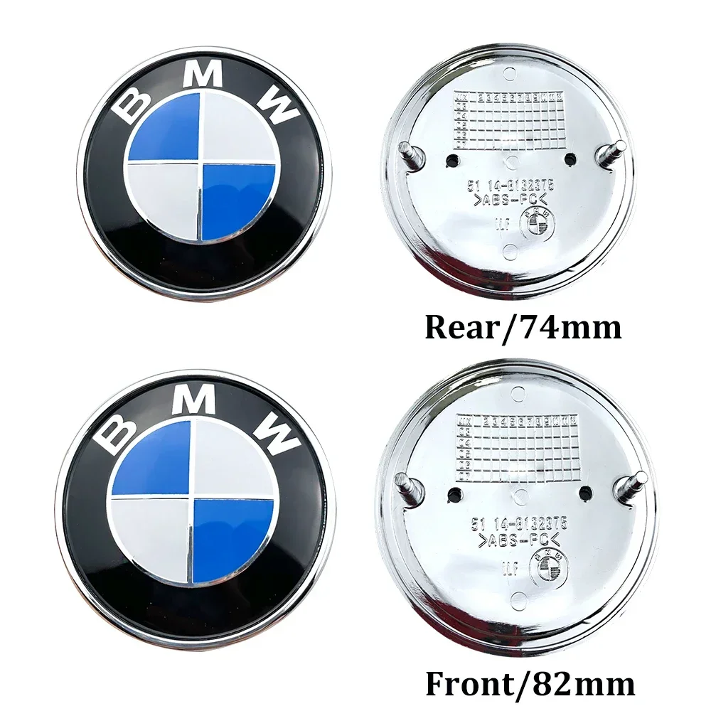 1PC Sticker Emblem  82mm 74mm Hood Front Rear Trunk Logo for Bmw E36 F20 E91 E53 E46 E39 E38 E90 E60 X3 X5 51148132375