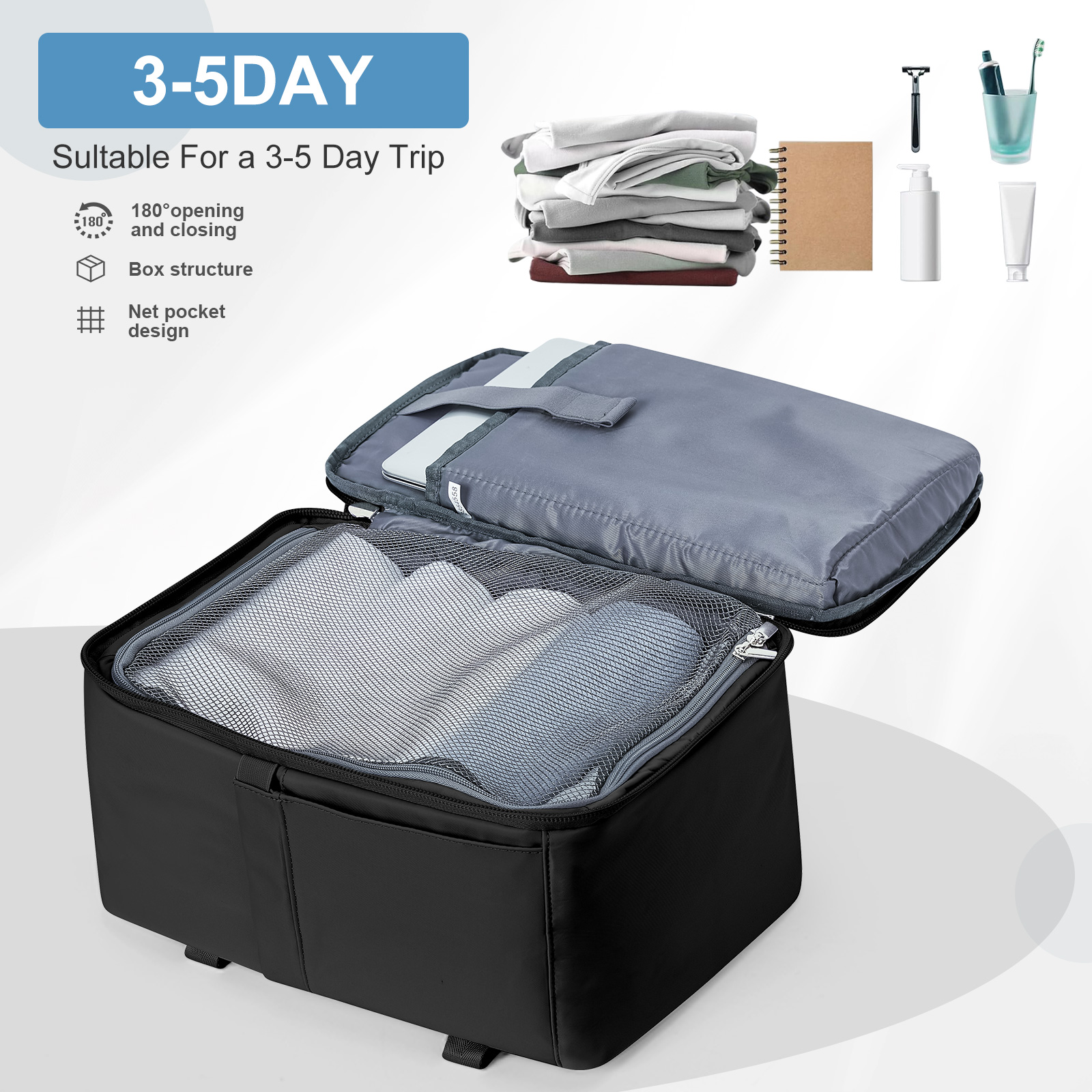 Rucksack für Männer, multifunktionaler Notebook-Rucksack, Verpackungswürfel, Damen-Rucksack, Ryanair, 40 x 20 x 25, Handgepäck, Freizeit-Laptop-Pack