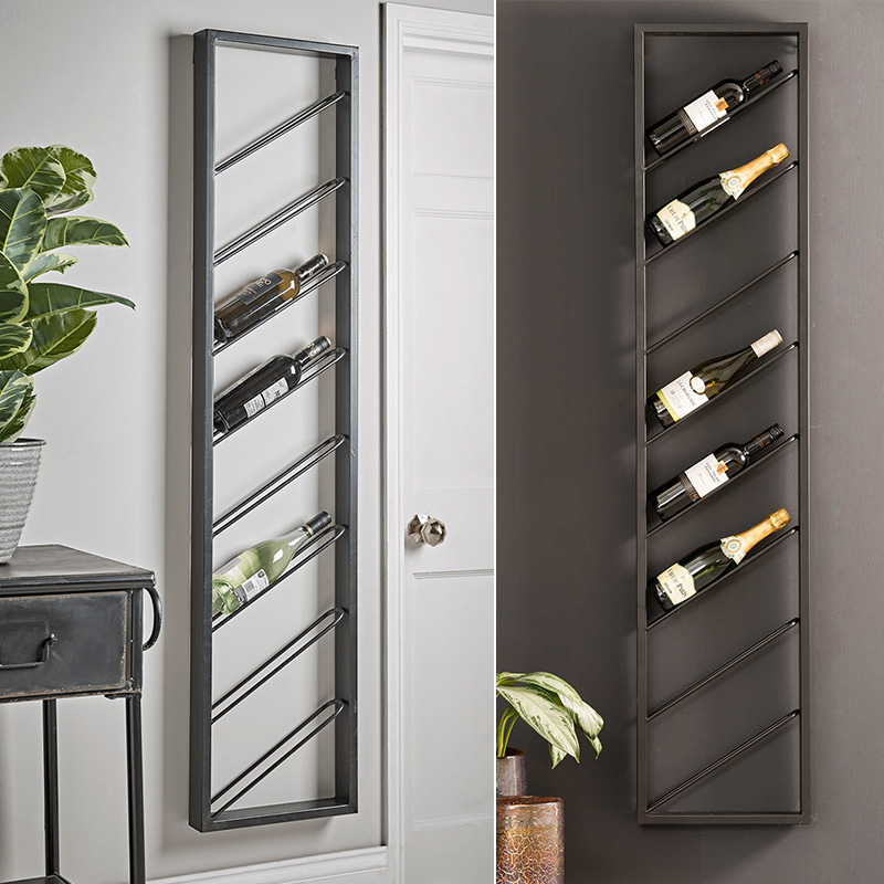 Antikes Design Weinschrank Display Einfache minimalistische rustikale Küche Weinschrank Bäcker Wand Ästhetische Metall Vinoteca Möbel